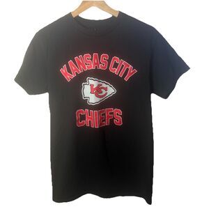 NFL Team Apparel Kansas City Chiefs Small Shirt Adult Black Short Sleeve